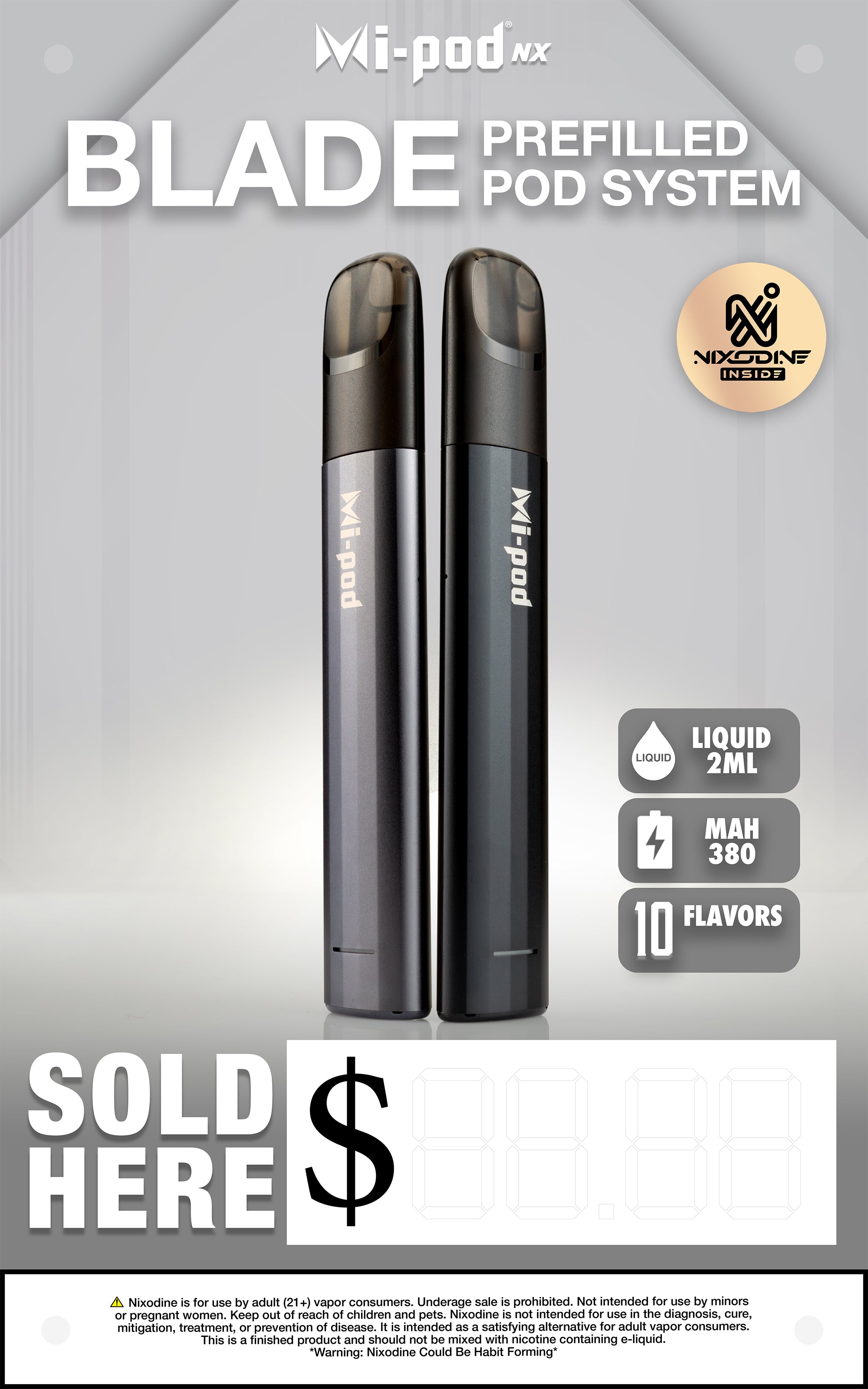 Mi-Pod NX Blade Vinyl Banner