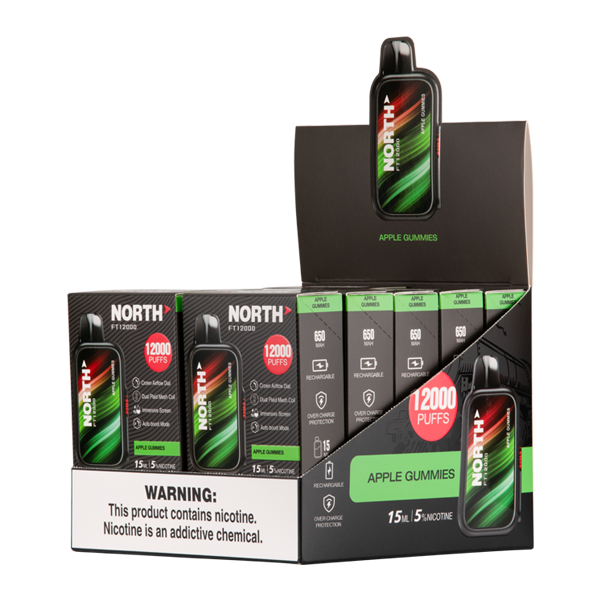 Apple Gummies North FT12000 Vape 10 Pack for Wholesale