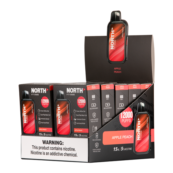 Apple Peach North FT12000 Vape 10 Pack for Wholesale