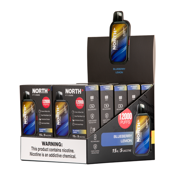 Blueberry Lemon North FT12000 Vape 10 Pack for Wholesale