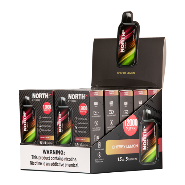 Cherry Lemon North FT12000 Vape 10 Pack for Wholesale