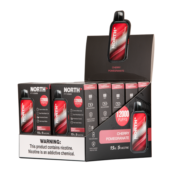 Cherry Pomegranate North FT12000 Vape 10 Pack for Wholesale