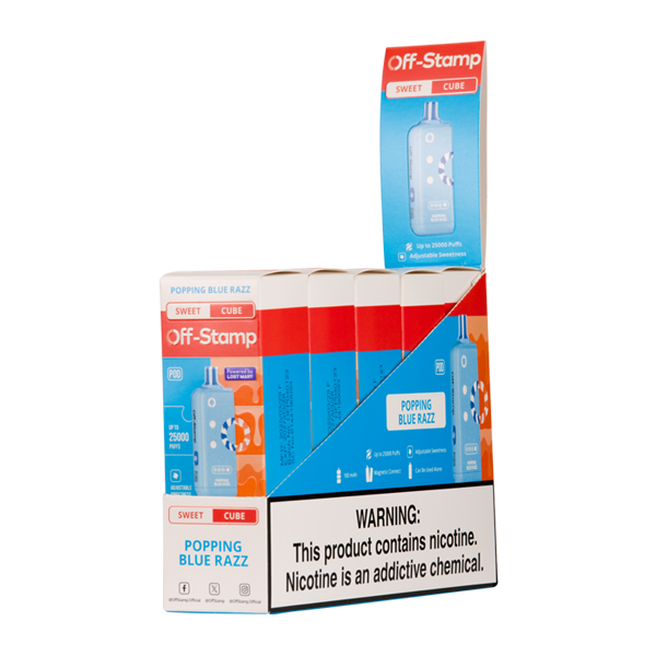 Popping Blue Raaz Off Stamp Sweet Cube for Wholesale