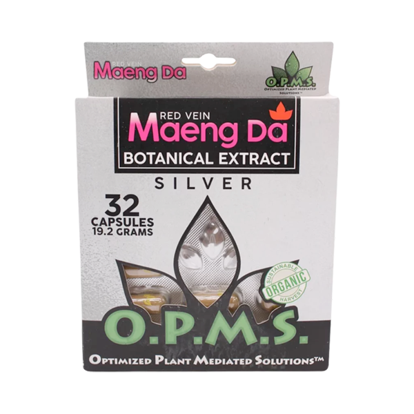 Red Vein Maeng Da OPMS Silver Blister Capsules