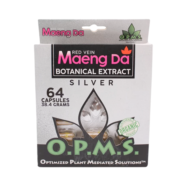 Red Vein Maeng Da OPMS Silver Blister Capsules