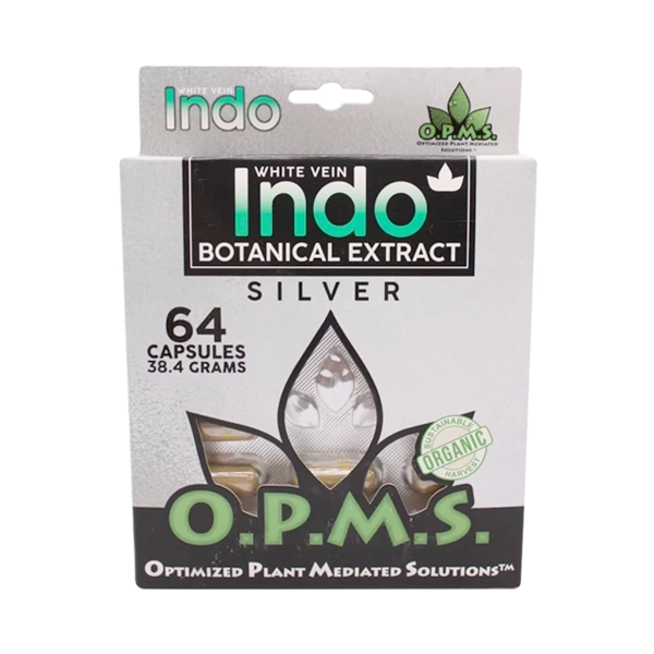 White Vein Indo OPMS Silver Blister Capsules