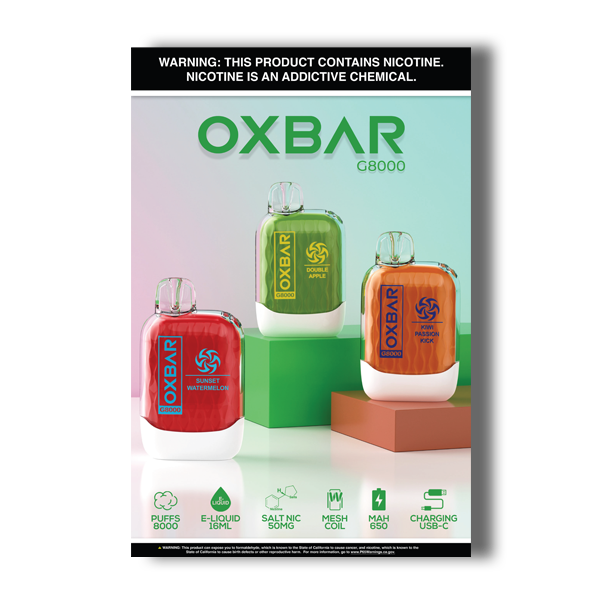 Oxbar G8000 Vapes Poster