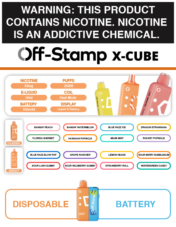 OFF STAMP X-Cube Flavor Menu for Stores