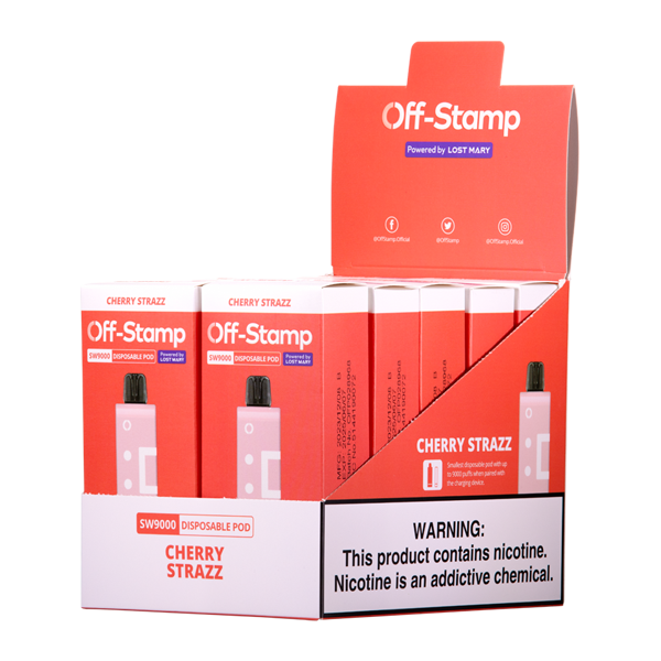 Cherry Strazz OFF STAMP SW9000 Disposable Vape 10-Pack For Wholesale