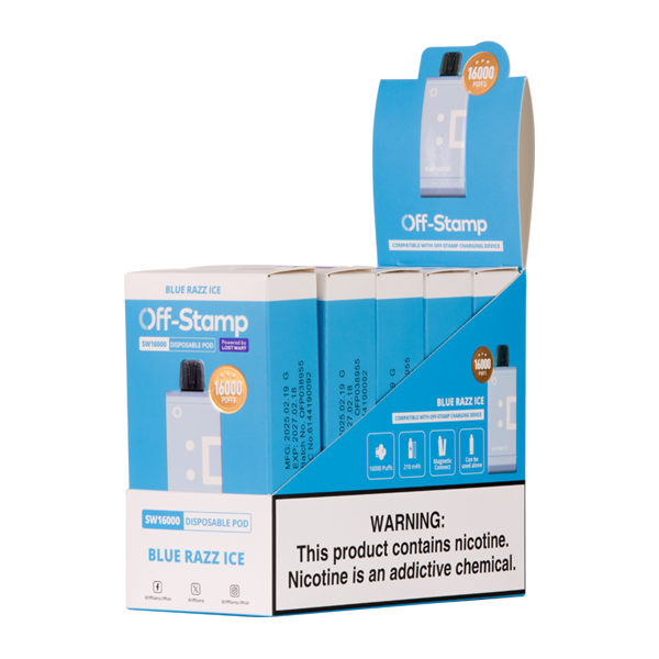 Blue Razz Ice OFF STAMP SW16000 Vapes for Wholesale