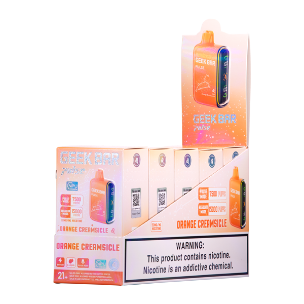 Orange Creamsicle Geek Bar Pulse 5-Pack for Wholesale