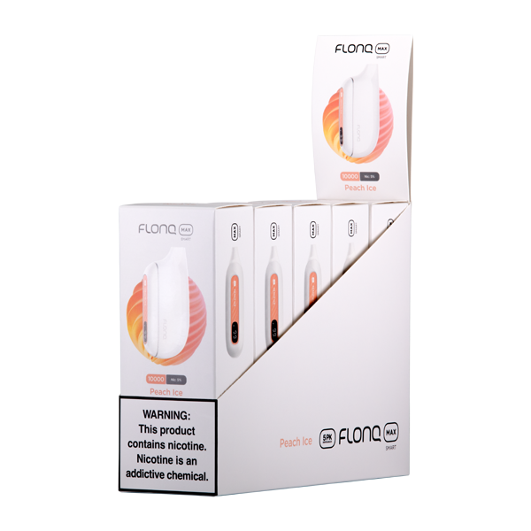 Peach Ice Flonq Max Smart Wholesale Vapes 5-Pack