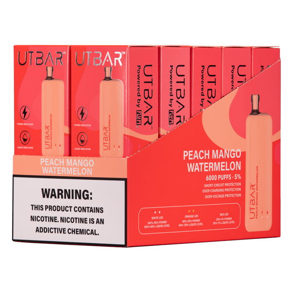 Peach Mango Watermelon UT Bar 10-Pack for Wholesale