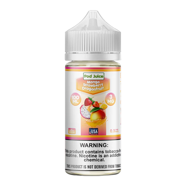 Mango Strawberry Dragonfruit POD JUICE 100ml for Wholesale