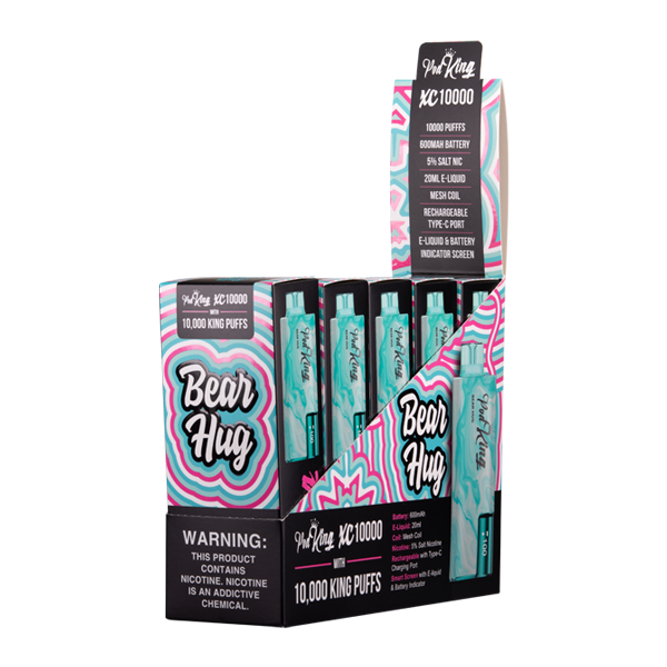 Bear Hug Pod King XC10000 Disposables 5-Pack for Wholesale