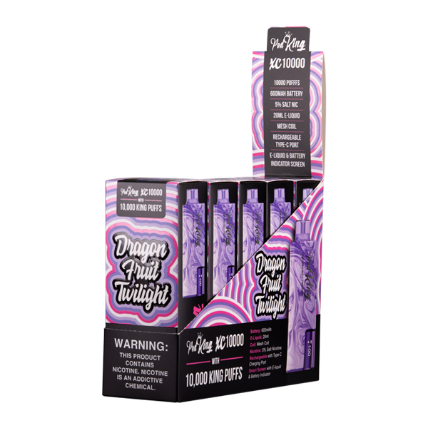 Dragon Fruit Twilight Pod King XC10000 Disposables 5-Pack for Wholesale