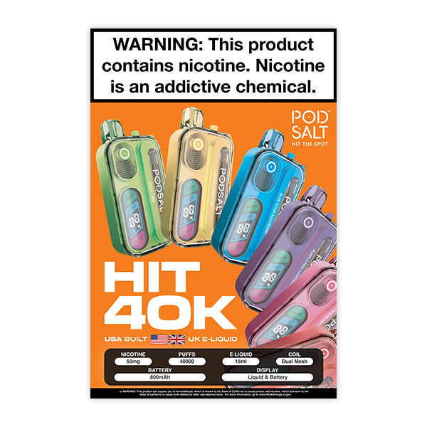 POD SALT HIT 40K Poster