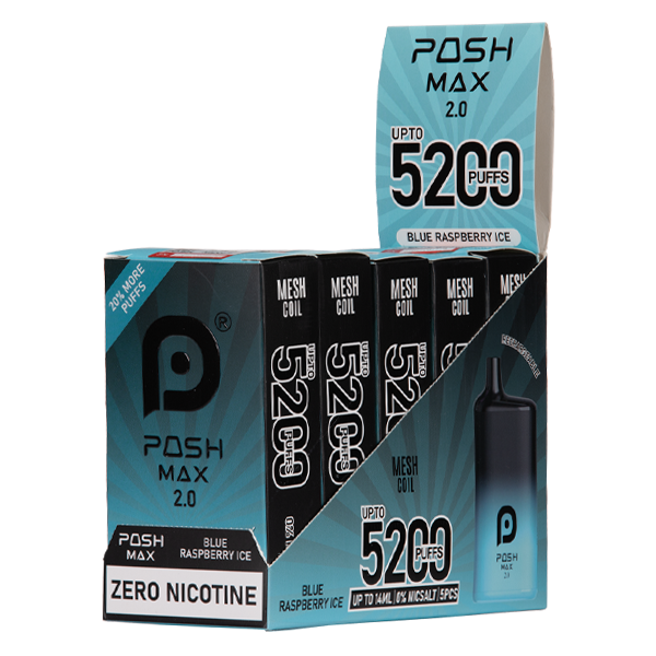 Blue Raspberry Ice Posh Max 2.0 Wholesale 5 Pack