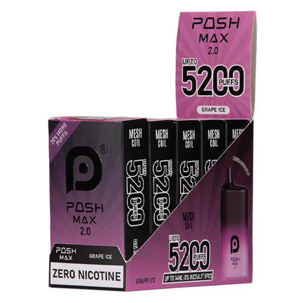 Grape Ice Posh Max 2.0 Vape Wholesale 5 Pack