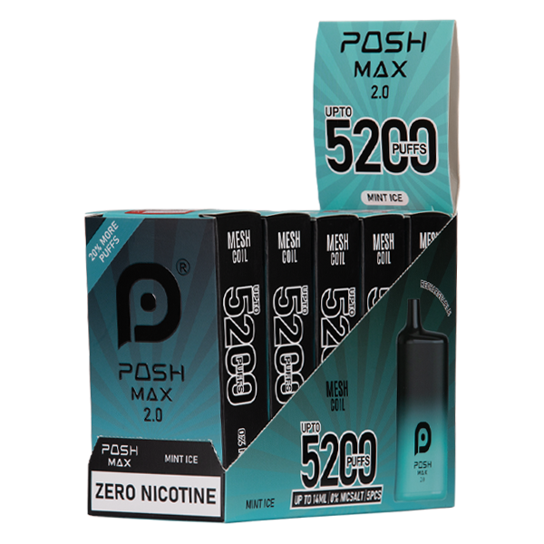 Mint Ice Posh Max 2.0 Vape Wholesale 5 Pack