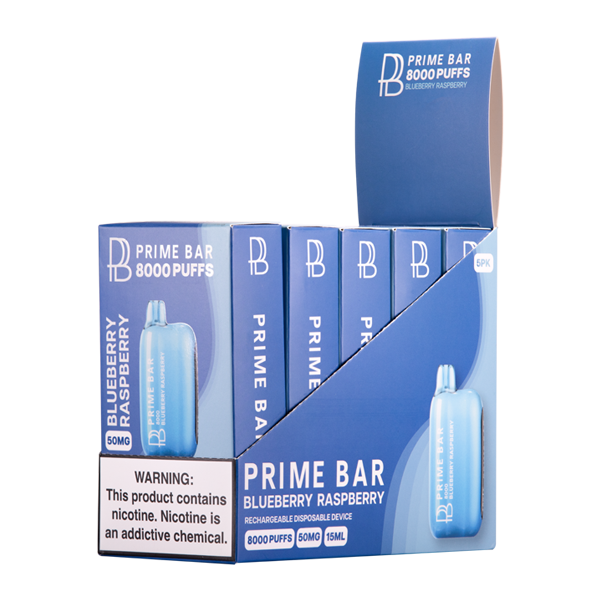 Blueberry Raspberry Prime Bar Vape for Wholesale 5-Pack