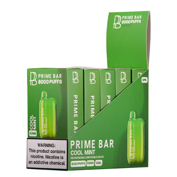 Cool Mint Prime Bar 8000 Vape Wholesale 5-Packs