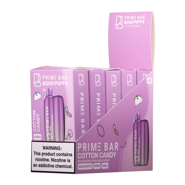 Cotton Candy Prime Bar 8000 5-Pack