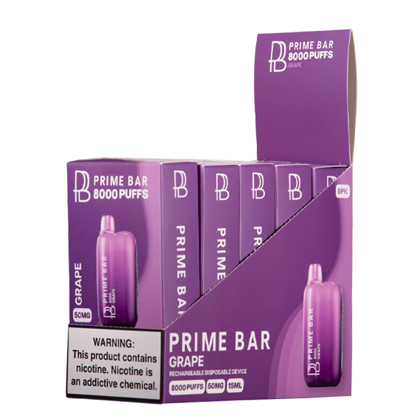 Grape Prime Bar Vape 10-Packs for Wholesale