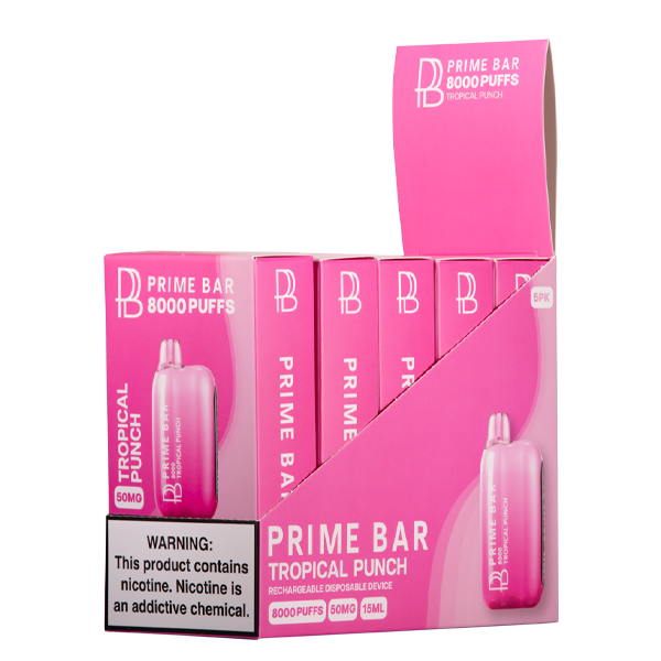 Tropical Punch Prime Bar 8000 Vape 5pk for Wholesale