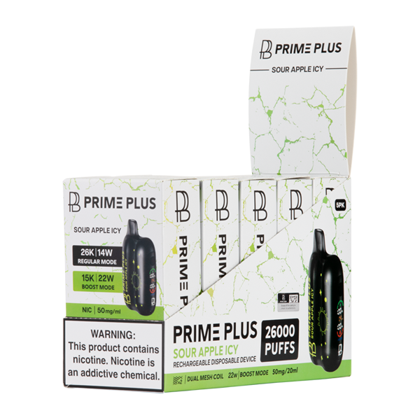 Sour Apple Icy PRIME PLUS 26000 5 Pack