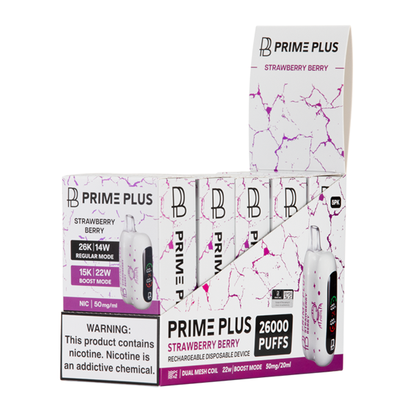 Strawberry Berry PRIME PLUS 26000 5 Pack