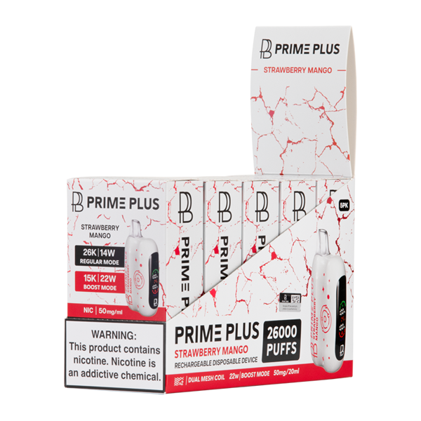 Strawberry Mango PRIME PLUS 26000 5 Pack