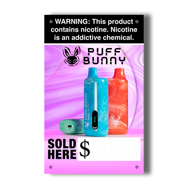 Puff Bunny Vinyl Banner for Stores