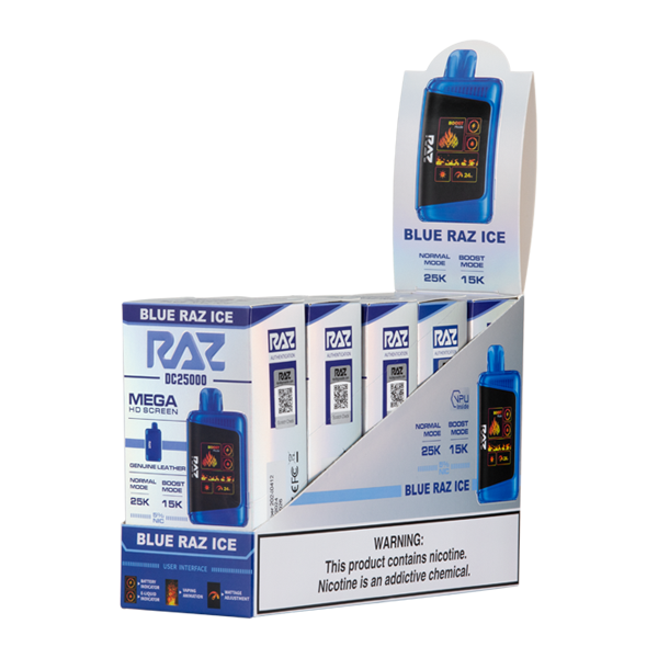 Blue Razz Ice RAZ DC25000 Wholesale Vape 5-Pack – Mi-Pod Wholesale