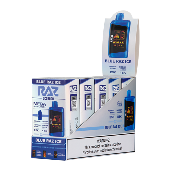 Blue Razz Ice RAZ DC25000 Vape 5-Pack For Wholesale