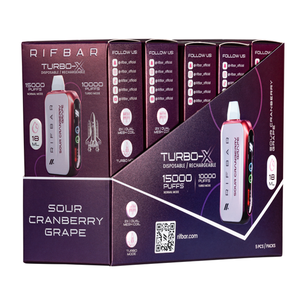 Sour Cranberry Grape Rifbar Turbo-X