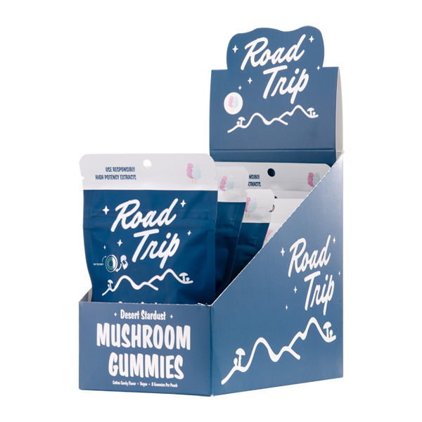 10 Pack Cotton Candy ROAD TRIP Mushroom Gummies 8ct For Wholesale