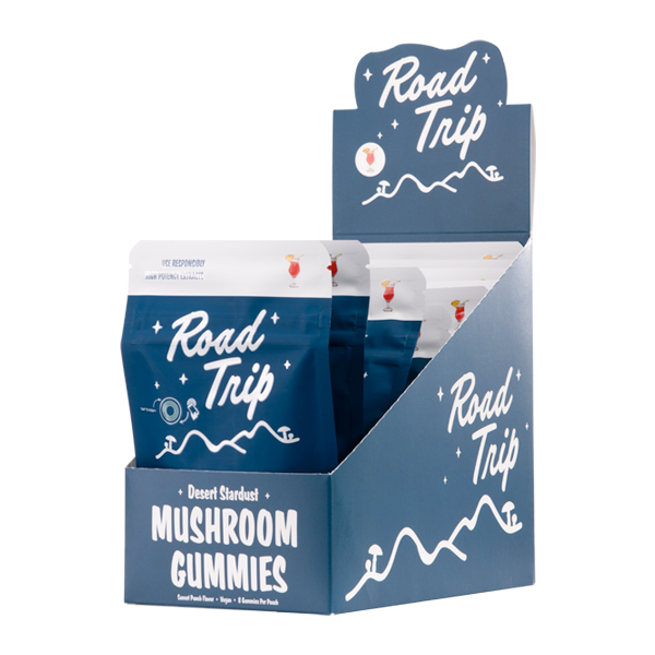 10 Pack Sunset Punch ROAD TRIP Mushroom Gummies 8ct For Wholesale