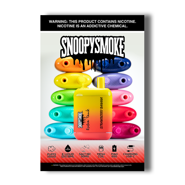 Snoopy Smoke Poster