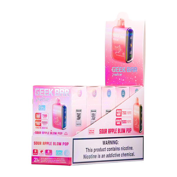 Sour Apple Blow Pop Geek Bar Pulse - Libra 5-Pack for Wholesale