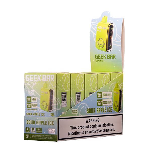 Sour Apple Ice Geek Bar Pulse Wholesale Vapes Mi Pod Wholesale