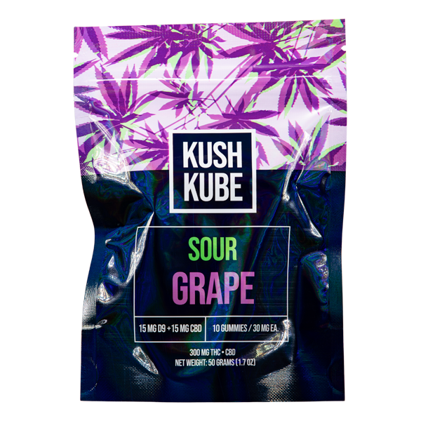 Sour Grape Kush Kube Gummy 10-Packs Wholesale