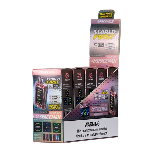 Rainbow Belt Spaceman Prism 20K Vape 5-Pack  for Wholesale