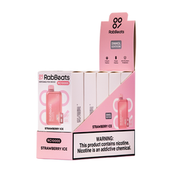 Strawberry Ice Rabbeats RC10000 Vape 5-Pack for Wholesale