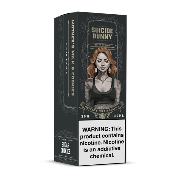 Mother's Milk & Cookies Suicide Bunny Free Base E-Juice Box for Wholesale