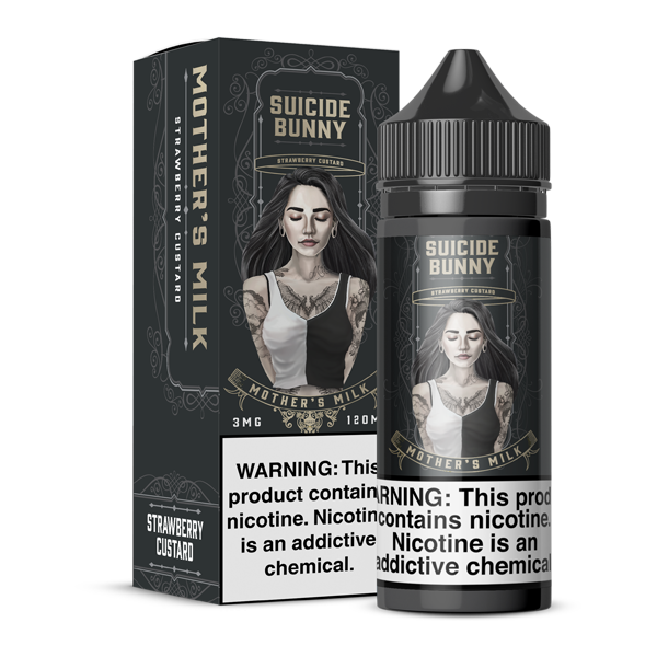 Mother's Milk Suicide Bunny Free Base E-Juice Bottle & Box for Wholesale