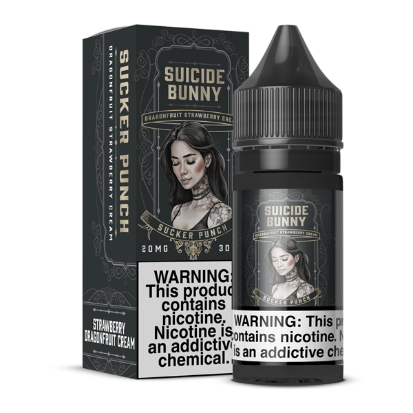 Sucker Punch Suicide Bunny Salt E-Juice Bottle & Box for Wholesale