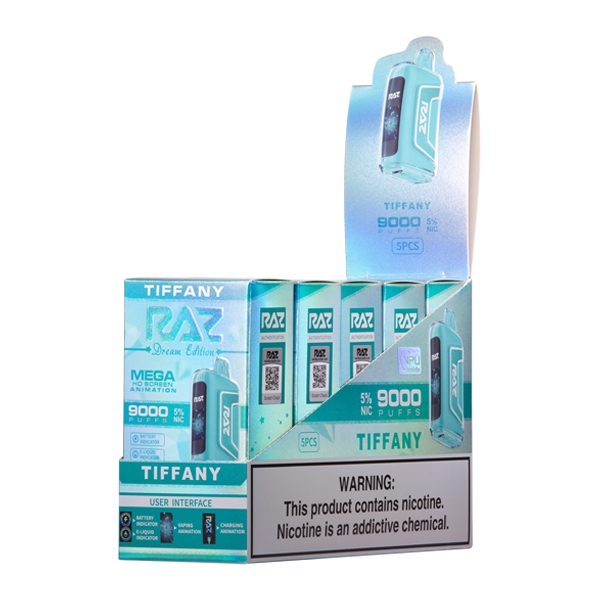 Tiffany RAZ TN9000 Vape 5-Pack for Wholesale