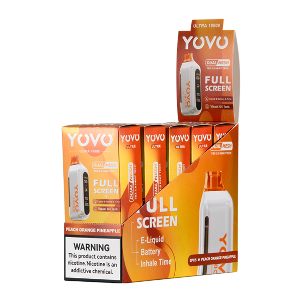 Peach Orange Pineapple YOVO Ultra 18000