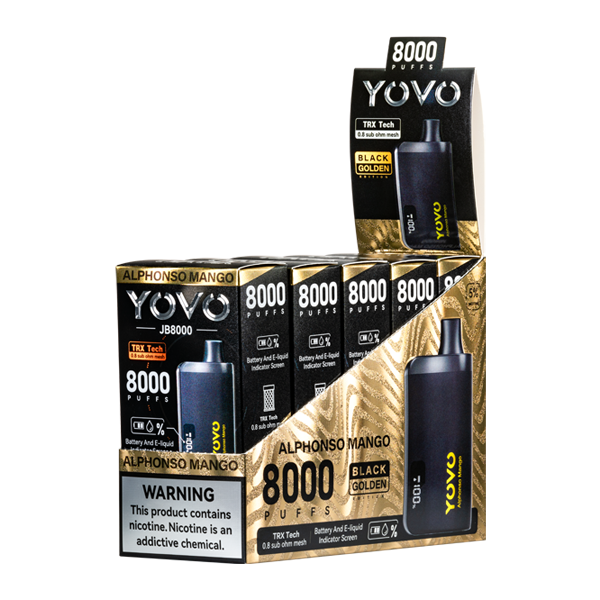 Alphonso Mango YOVO JB8000 5-Pack Wholesale Vape